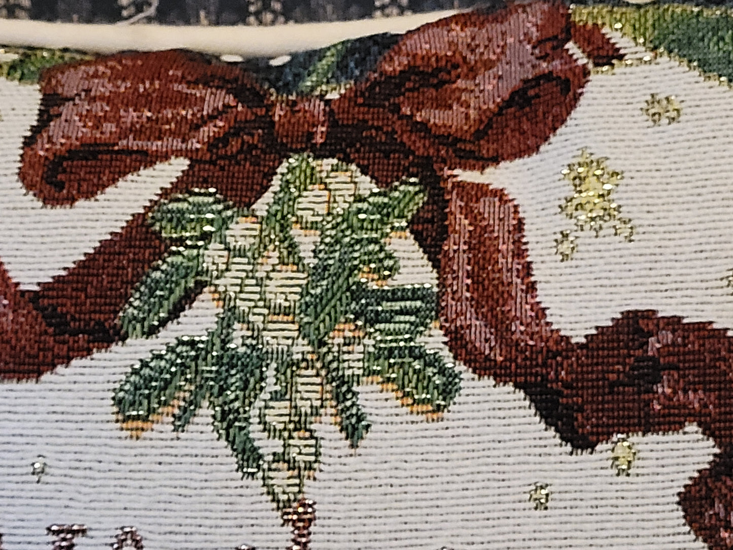 Vintage Christmas Tapestry Pillow