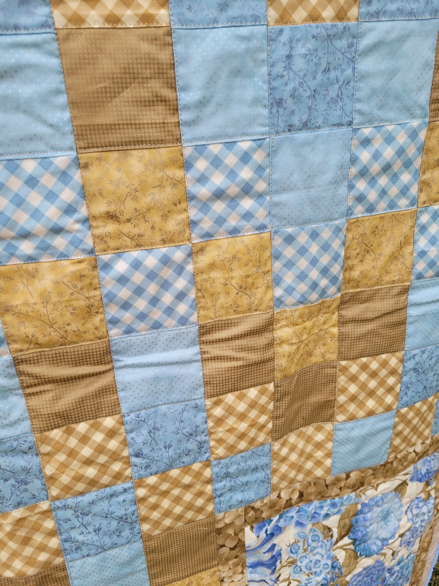 Handmade Hydrangea Baby Quilt