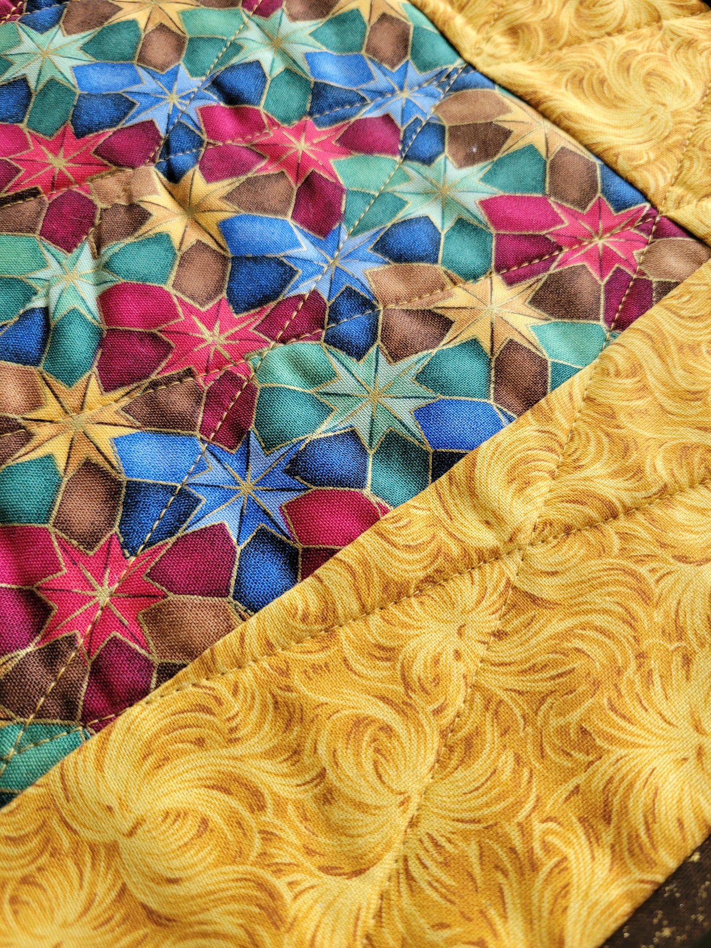 Handmade Christmas Star Table Runner