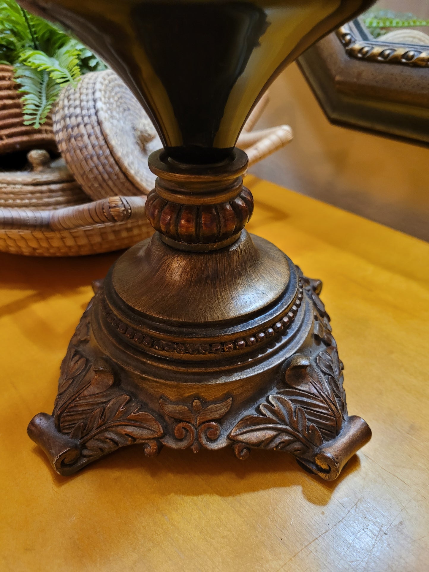 Vintage Candlestick Lamp with glass details
