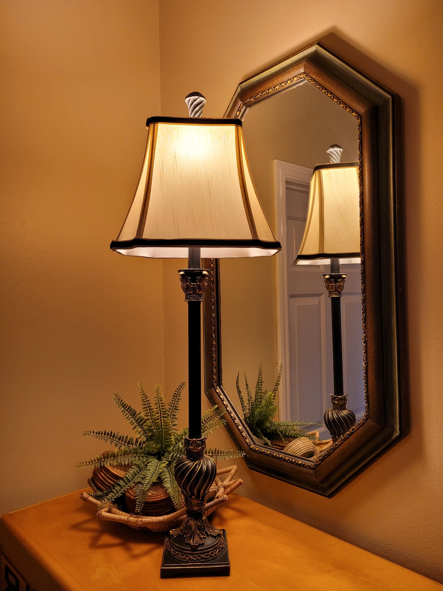 Vintage Candlestick Lamp with Gilding