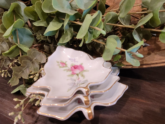 Set of 3 Vintage Lefton Trinket Trays