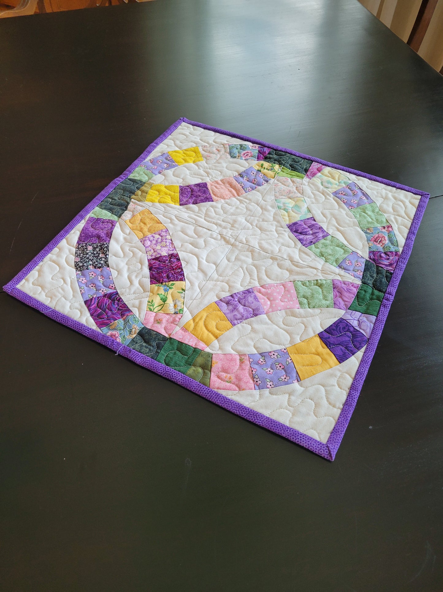 Handmade "Wedding Ring" Table Topper