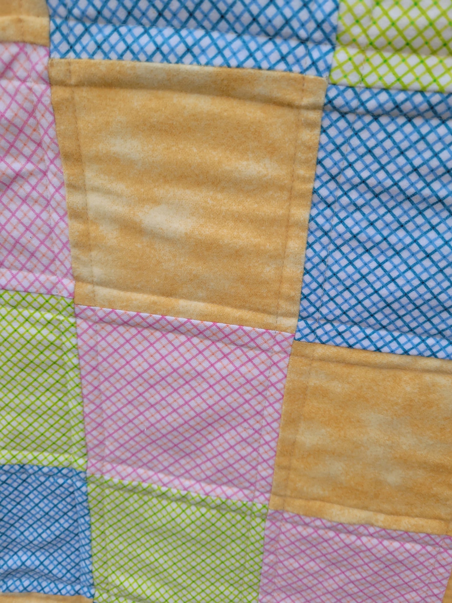 Flannel Patchwork Baby Quilt