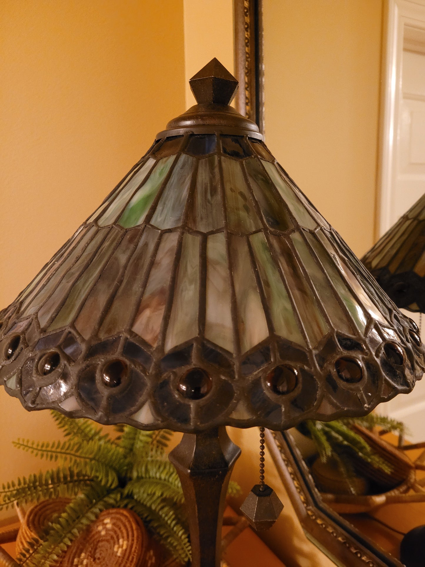 Vintage Stained Glass Lamp