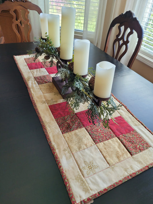 Handmade Patchwork Christmas Table Runner