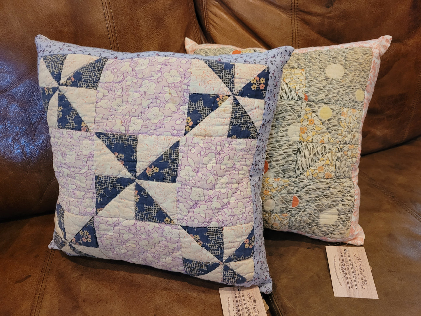 Assorted Vintage Quilt Block Pillows