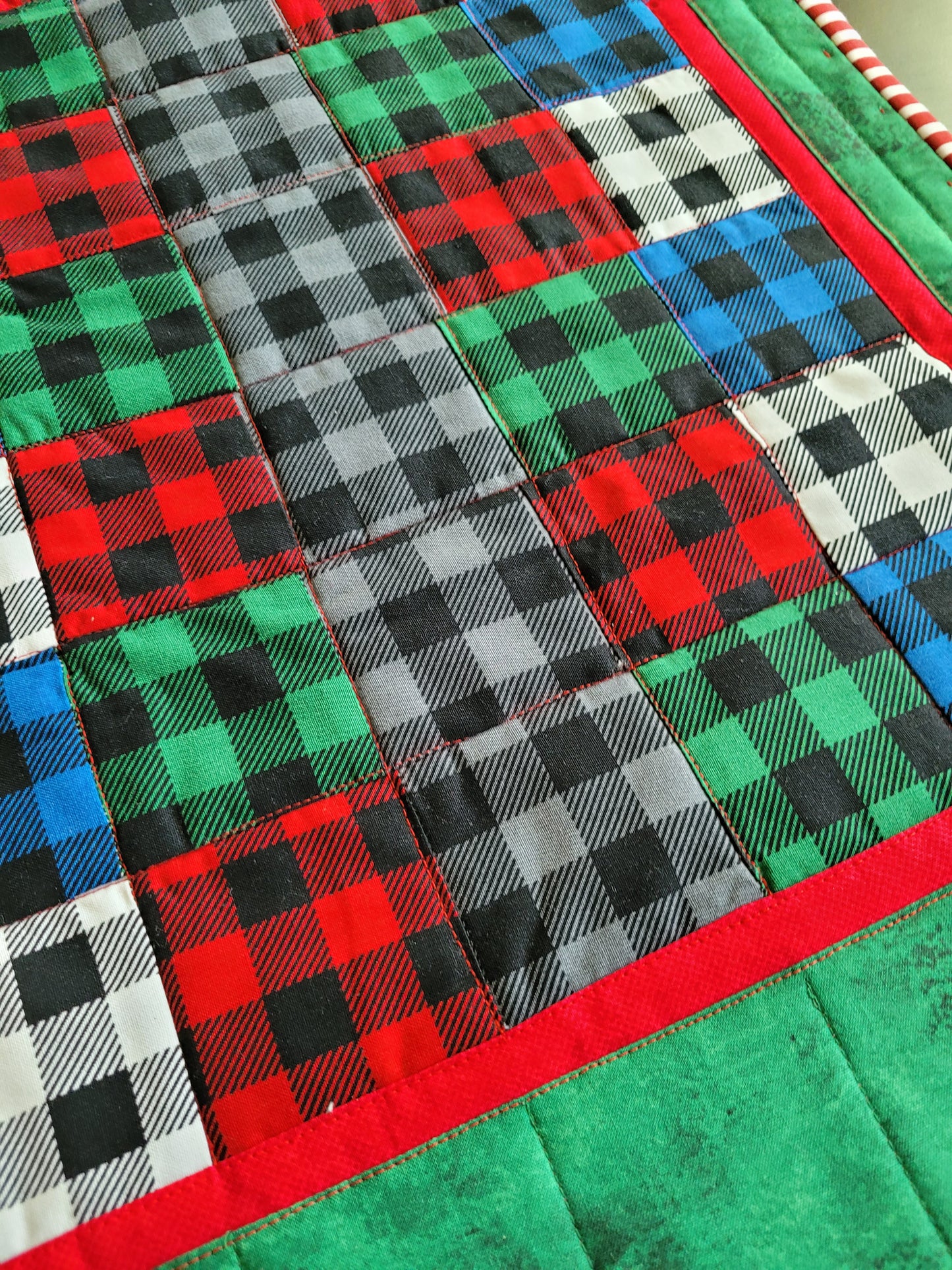 Handmade Christmas Plaids Table Runner