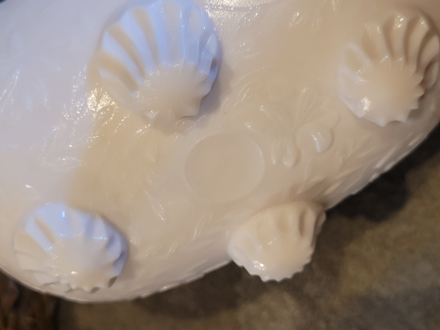 Vintage Pink Milk Glass Trinket Dish