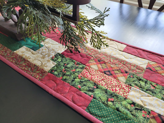 Handmade Patchwork Christmas Table Runner
