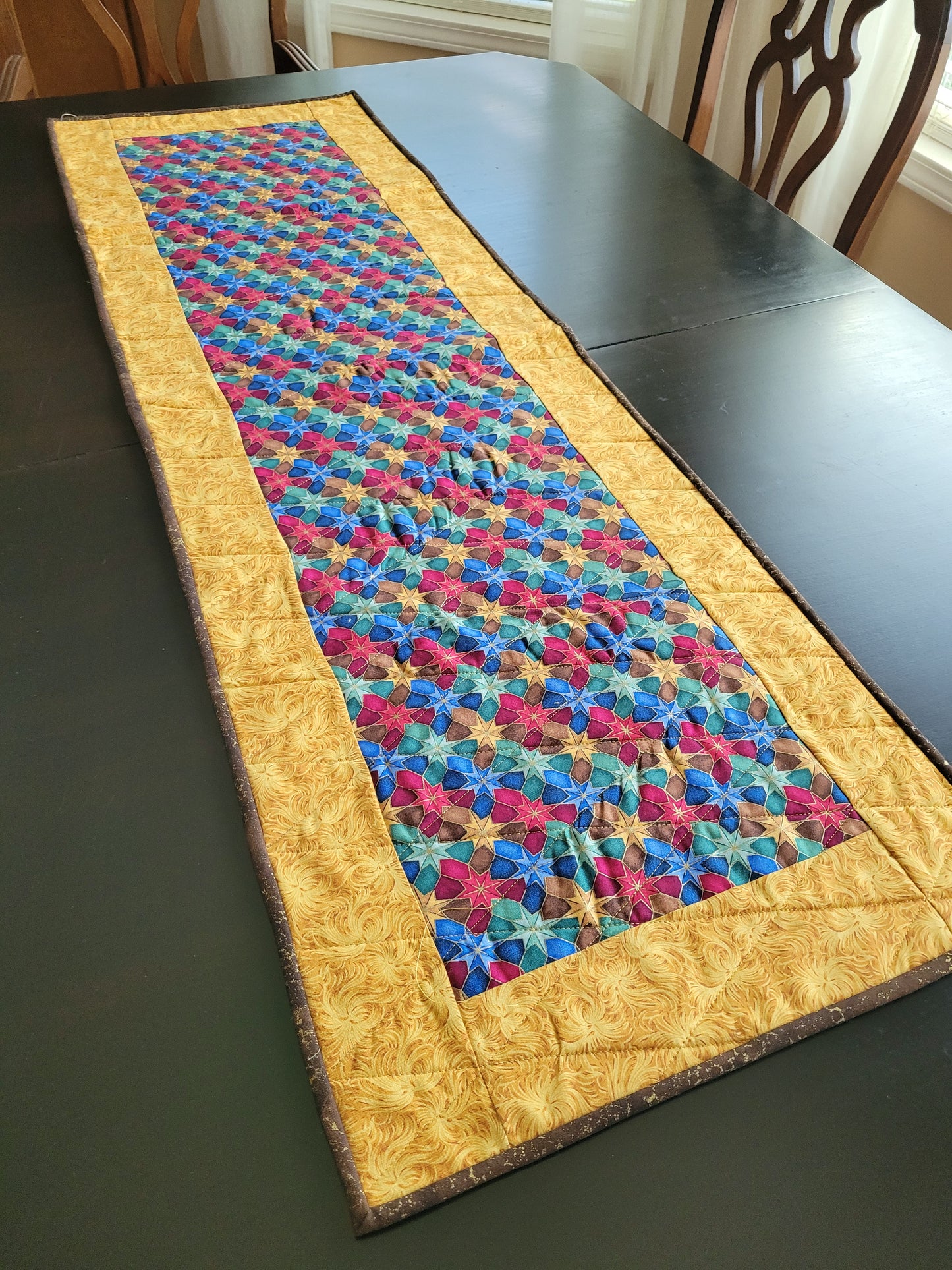 Handmade Christmas Star Table Runner