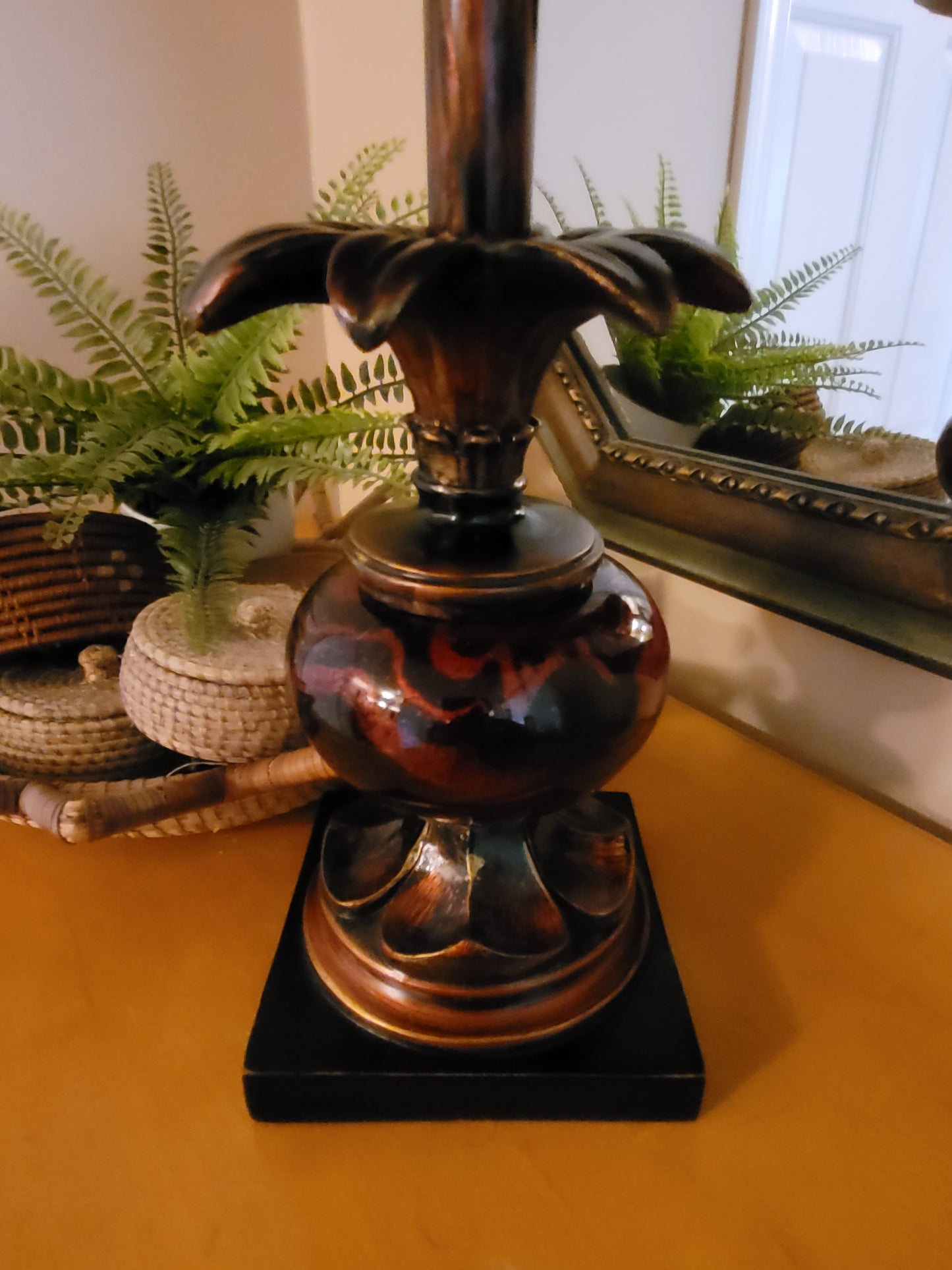 Vintage Lamp with Red Accents