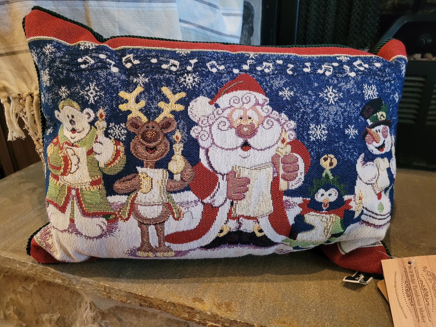 Vintage Santa Tapestry Pillow