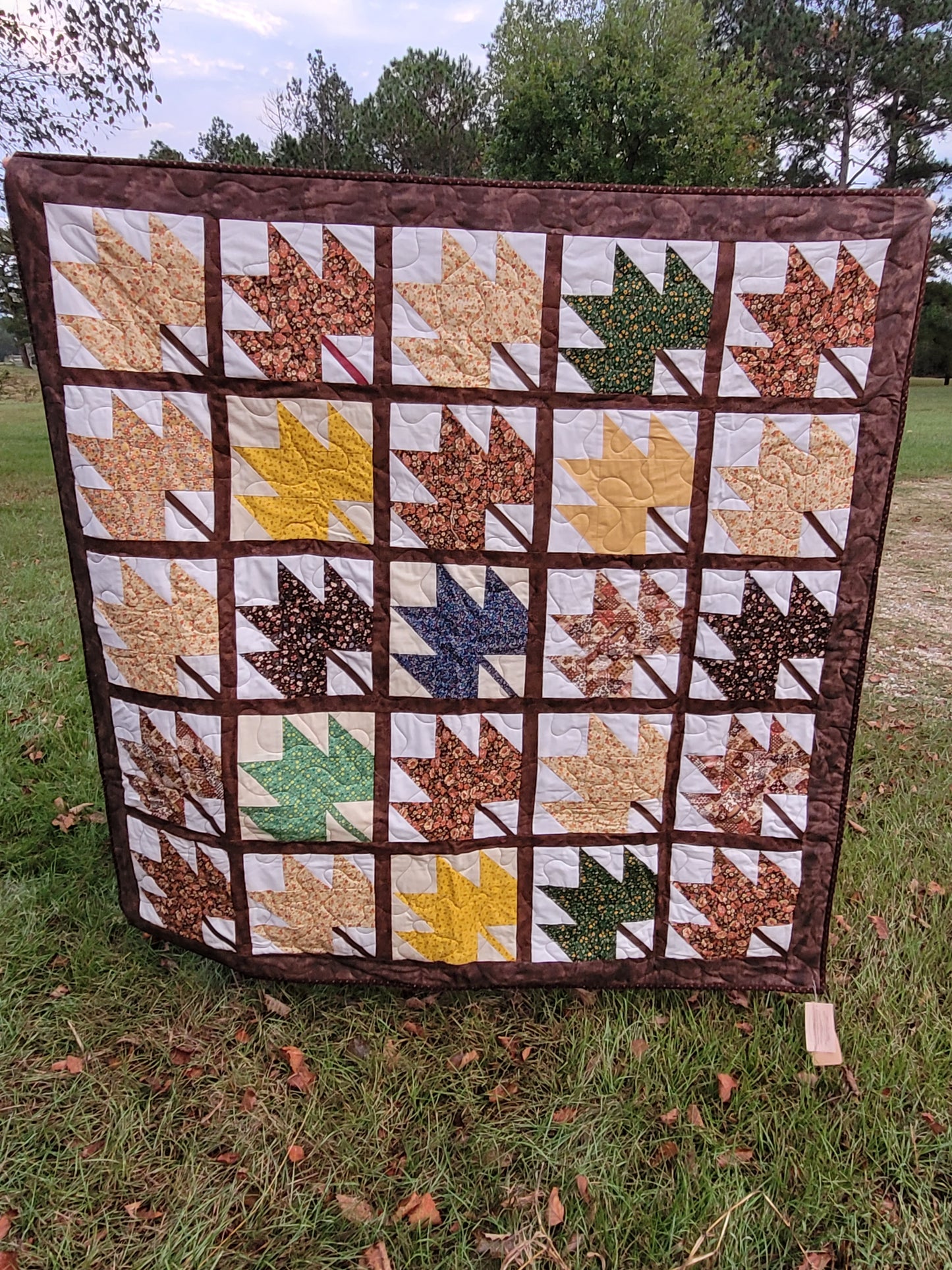 Handmade Maple Leaf Throw Blanket