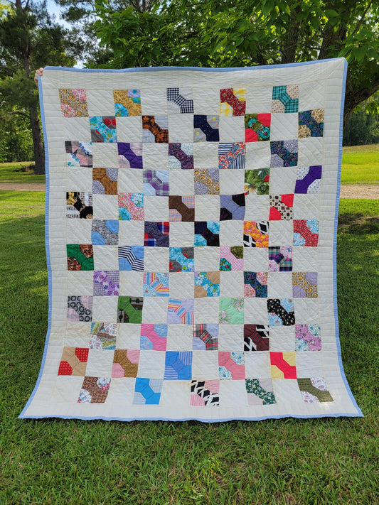 Hand-Quilted Antique Bowtie Quilt