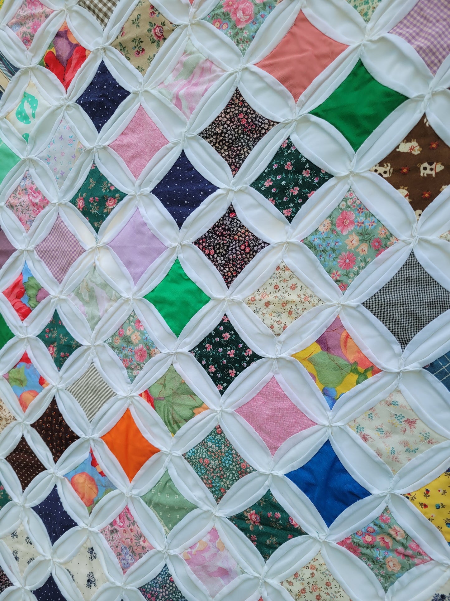 Vintage Cathedral Window Quilt
