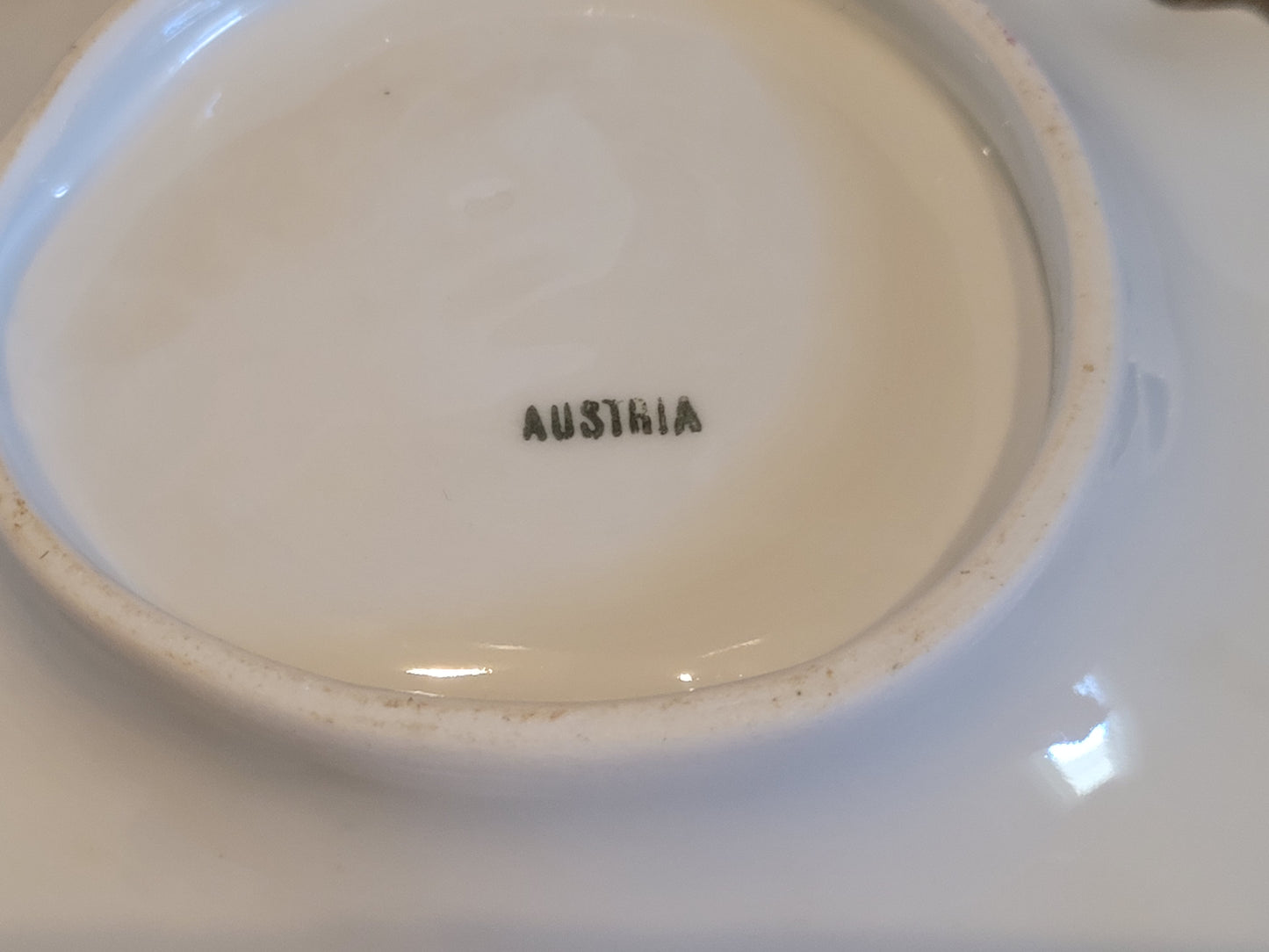 Antique Victoria Austria Sauce Nappy Bowl and Underplate