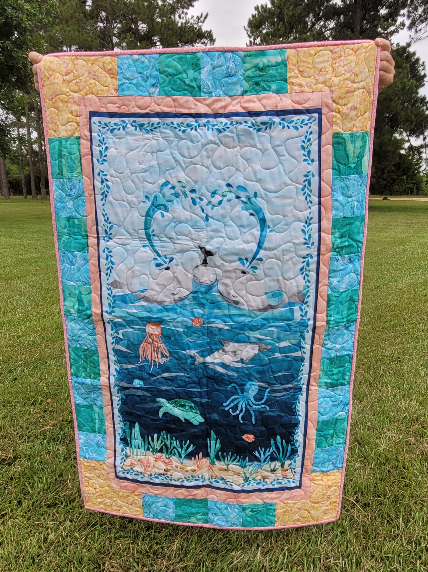 Whale Themed Baby Quilt