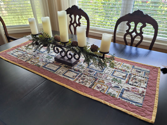 Handmade Folk Art Christmas Table Runner