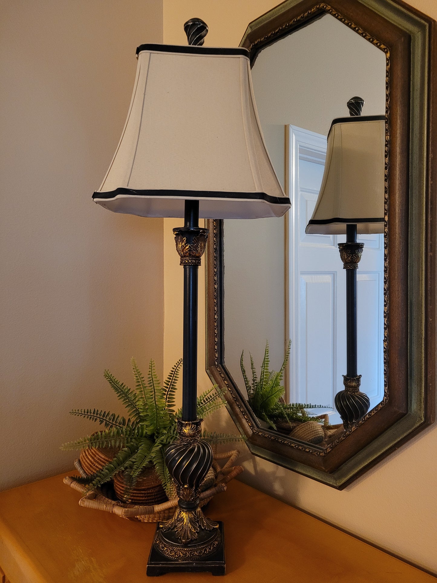 Vintage Candlestick Lamp with Gilding