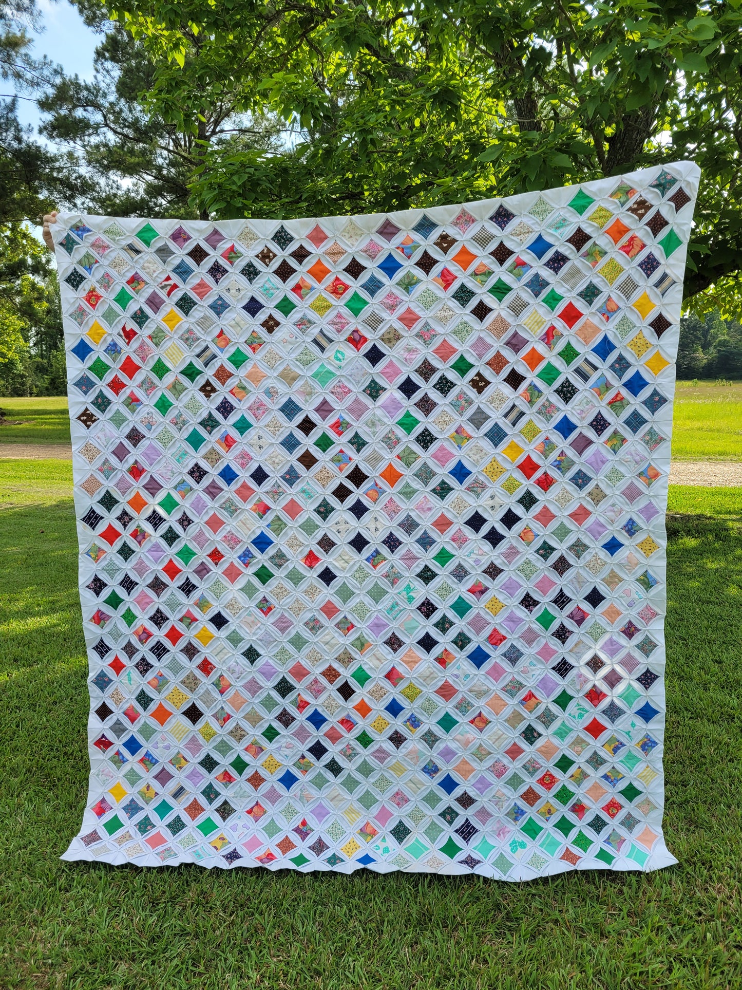 Vintage Cathedral Window Quilt