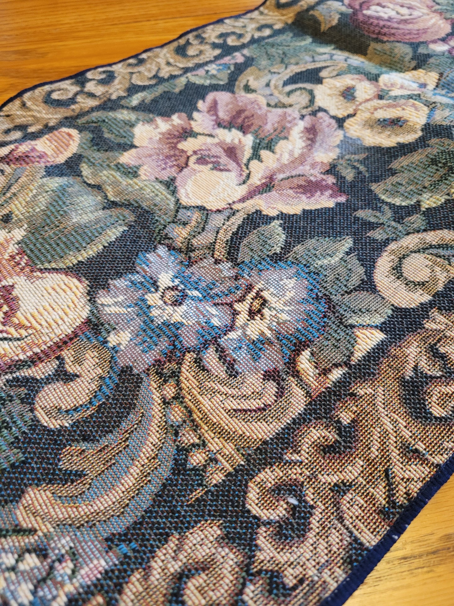 Vintage Tapestry Floral Runner