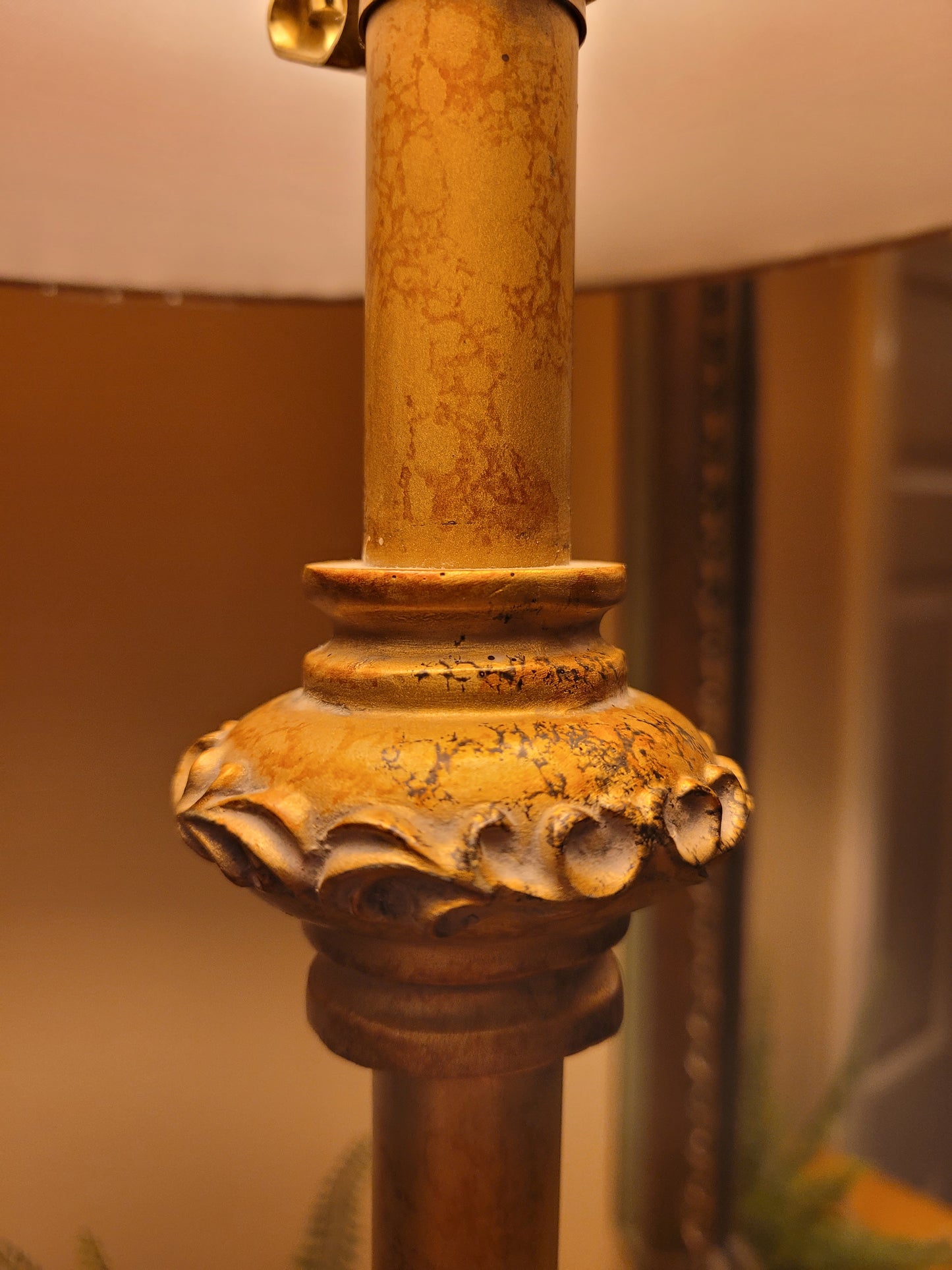 Vintage Candlestick Console Lamp