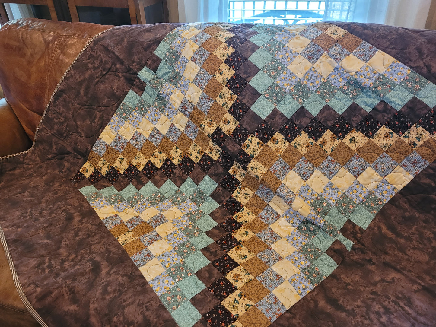 Trip around the World Quilted Throw Blanket