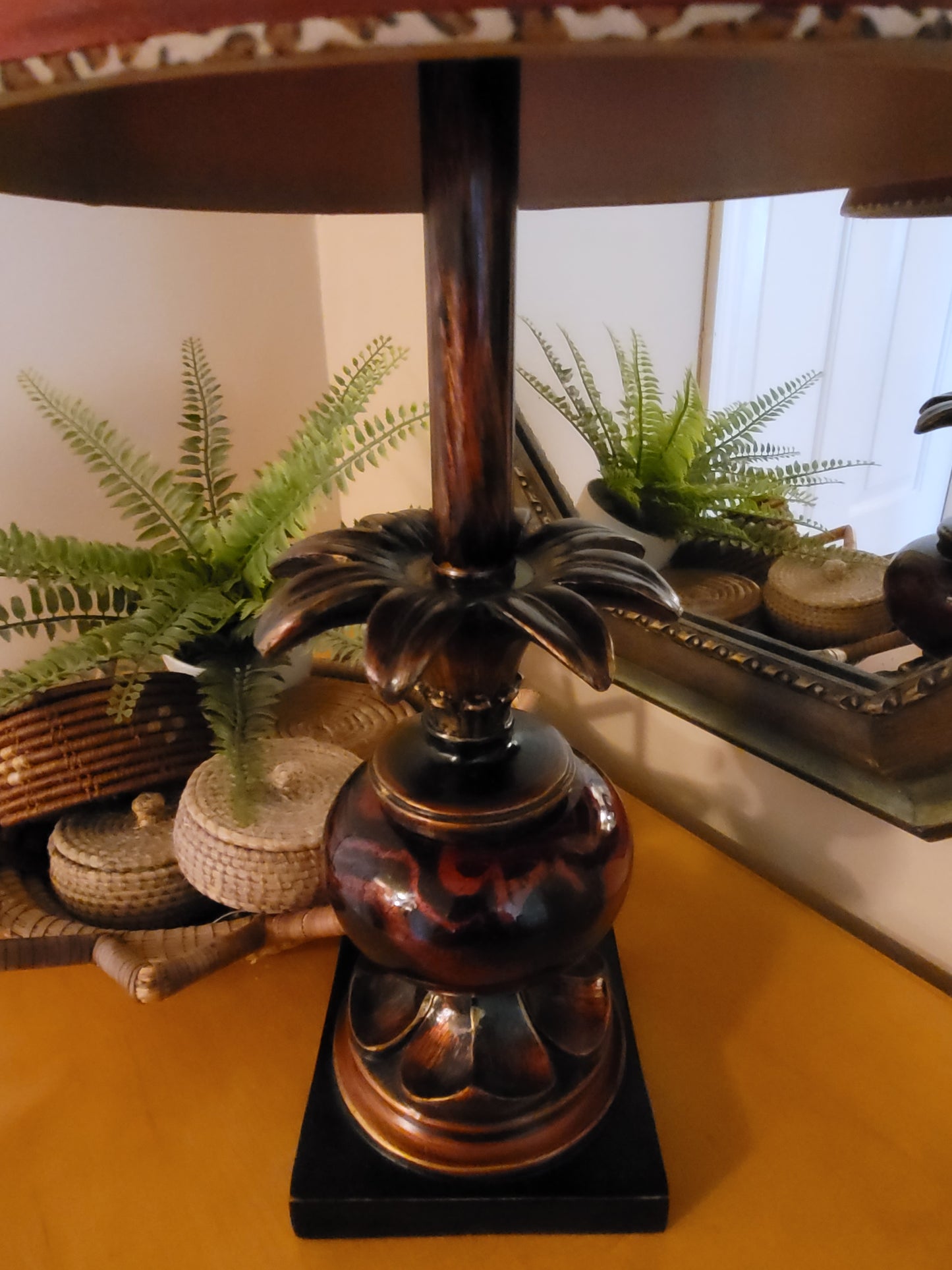 Vintage Lamp with Red Accents