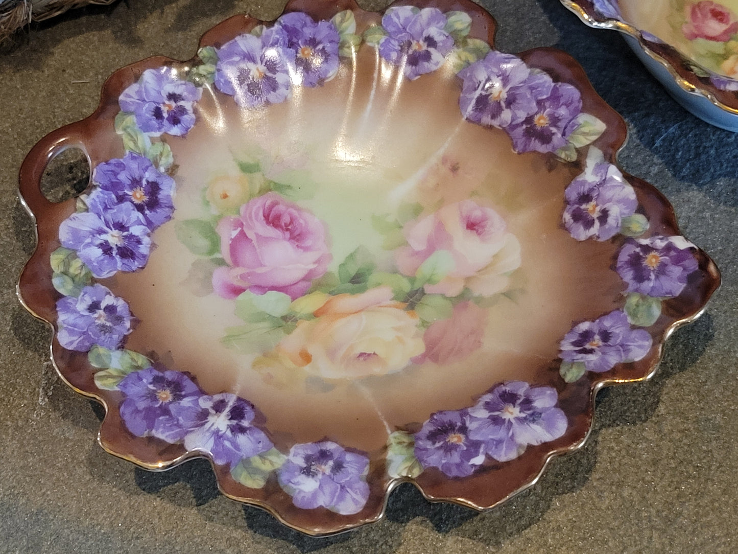 Antique Victoria Austria Sauce Nappy Bowl and Underplate