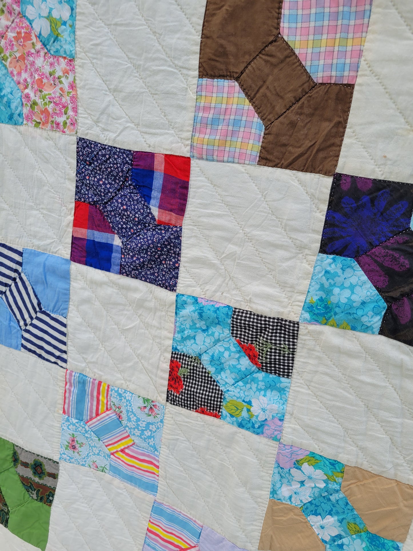 Hand-Quilted Antique Bowtie Quilt