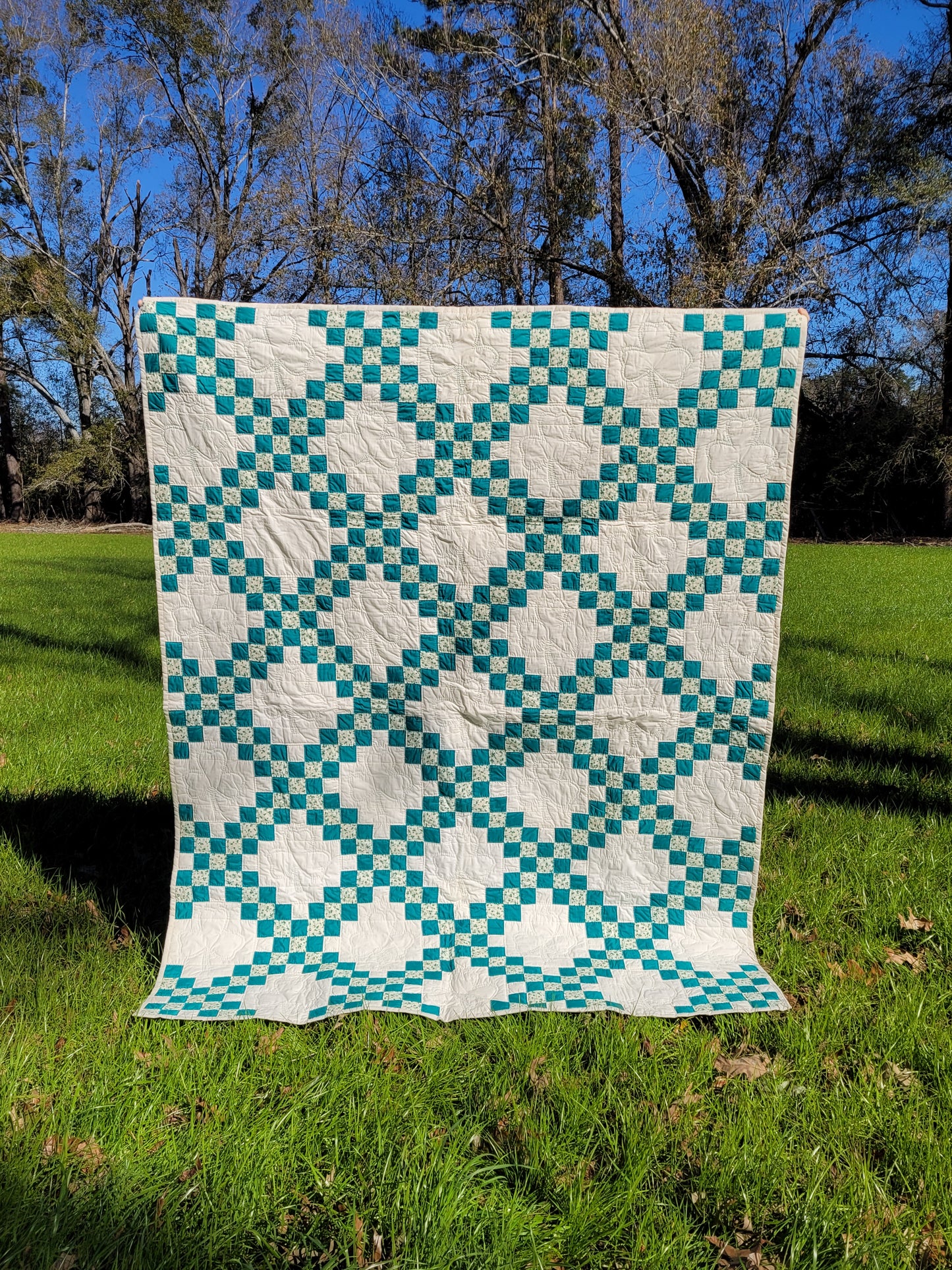 Vintage Double Irish Chain Quilt