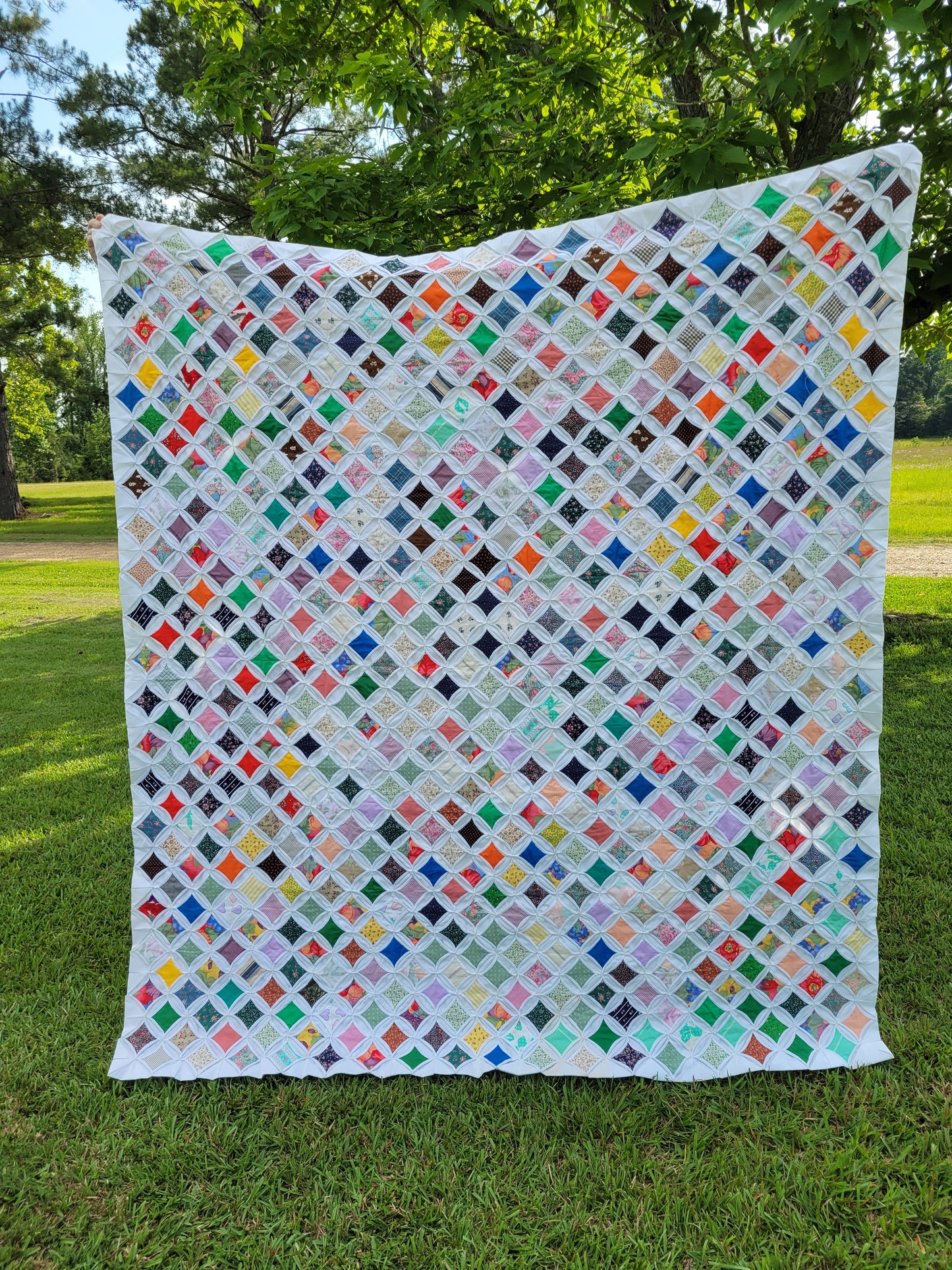 Vintage Cathedral Window Quilt