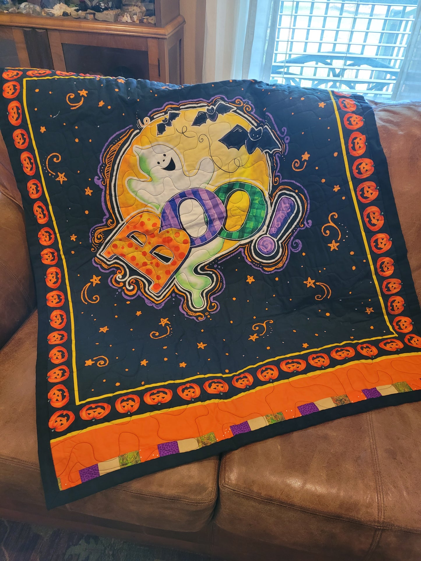 "Boo!" Quilted Sofa Throw