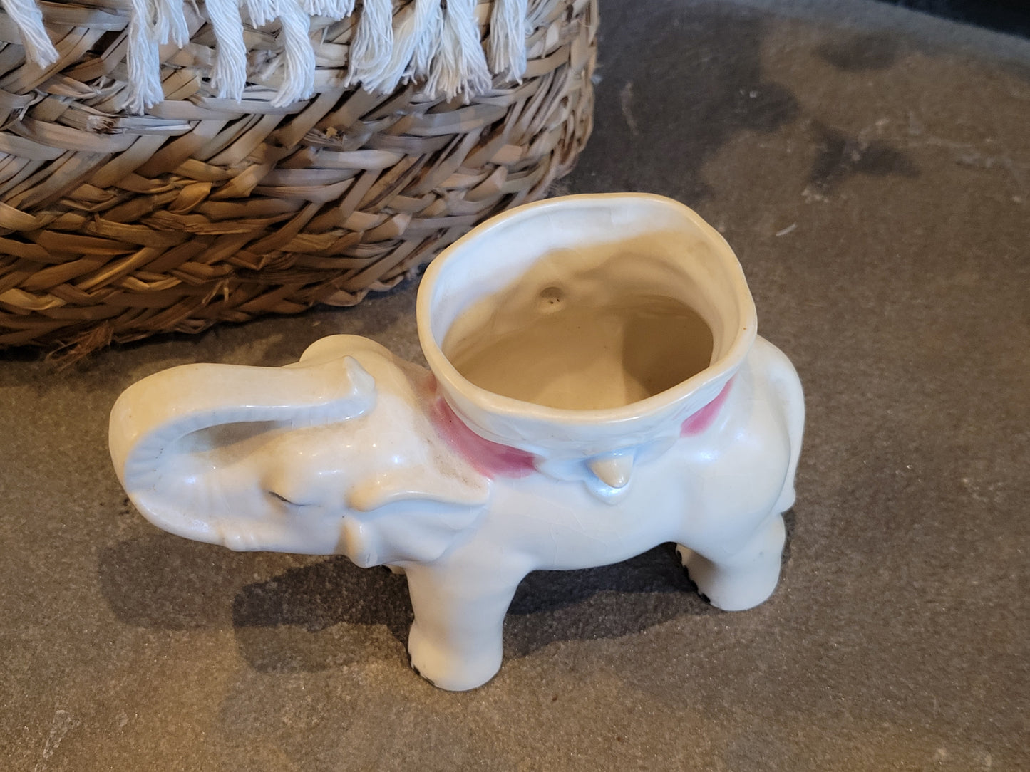 Vintage Occupied Japan Elephant Planter