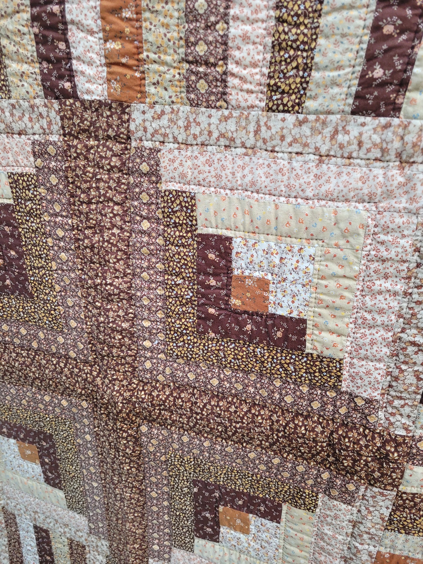 Vintage Hand-quilted Throw Blanket