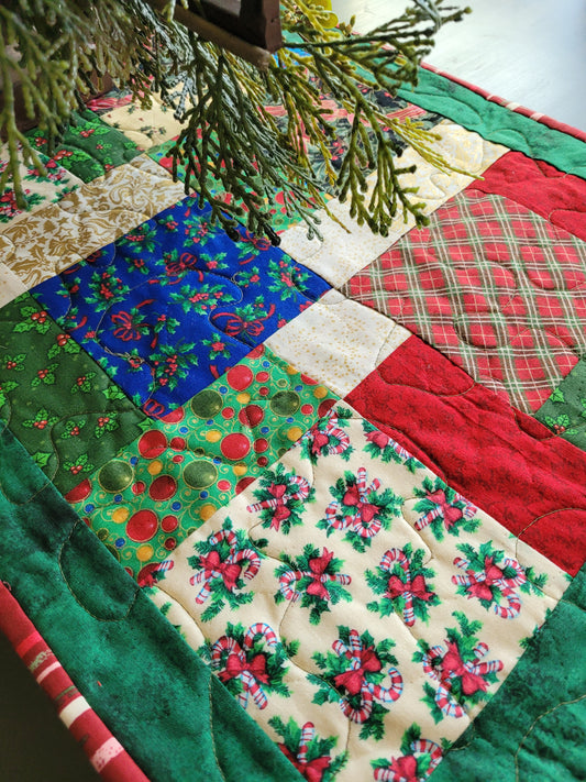 Handmade Christmas Patchwork Table Runner