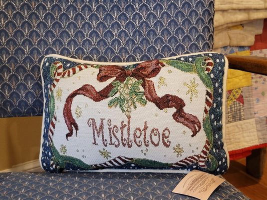 Vintage Christmas Tapestry Pillow