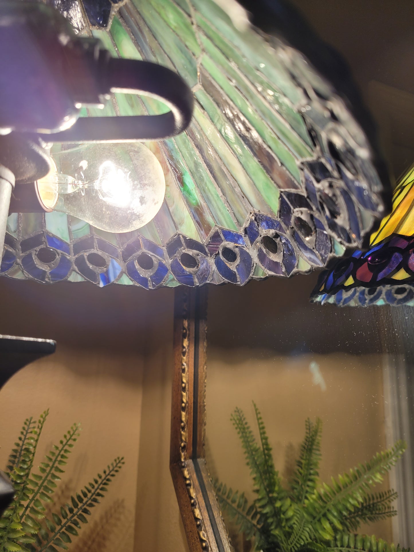 Vintage Stained Glass Lamp