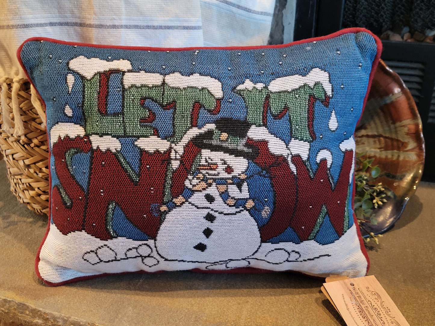 Let it Snow Tapestry Pillow