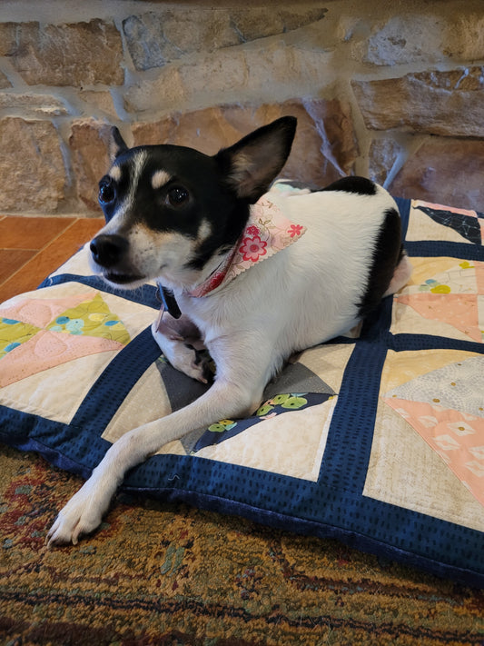Handmade Quilted Dog Bed