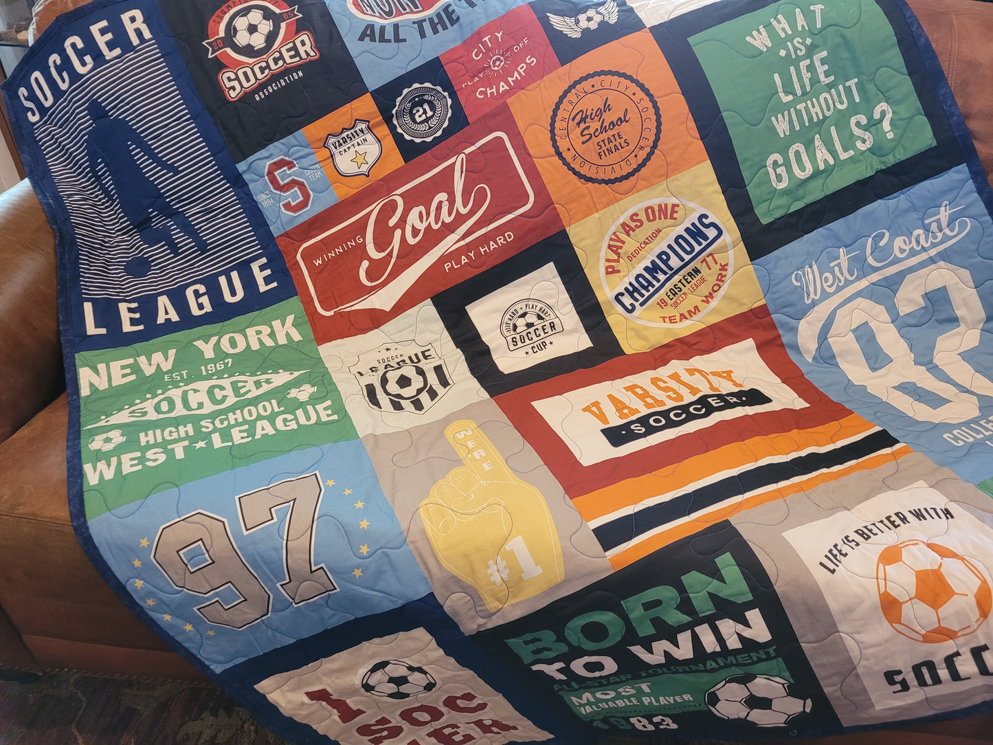 Soccer Themed Stadium Blanket