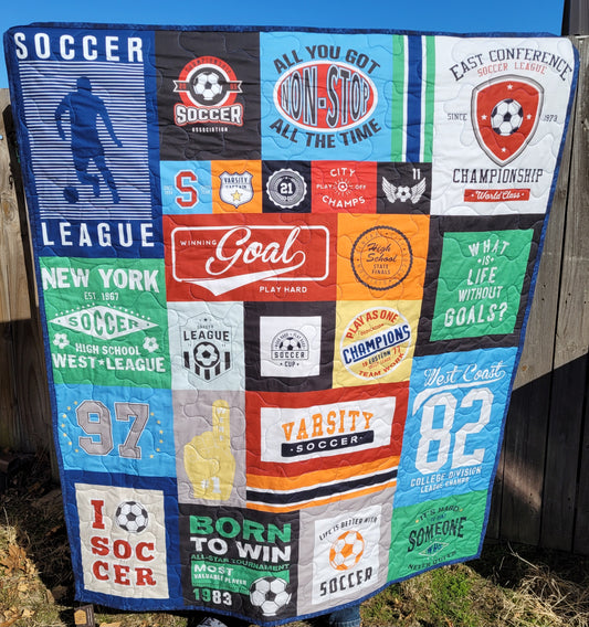 Soccer Themed Stadium Blanket