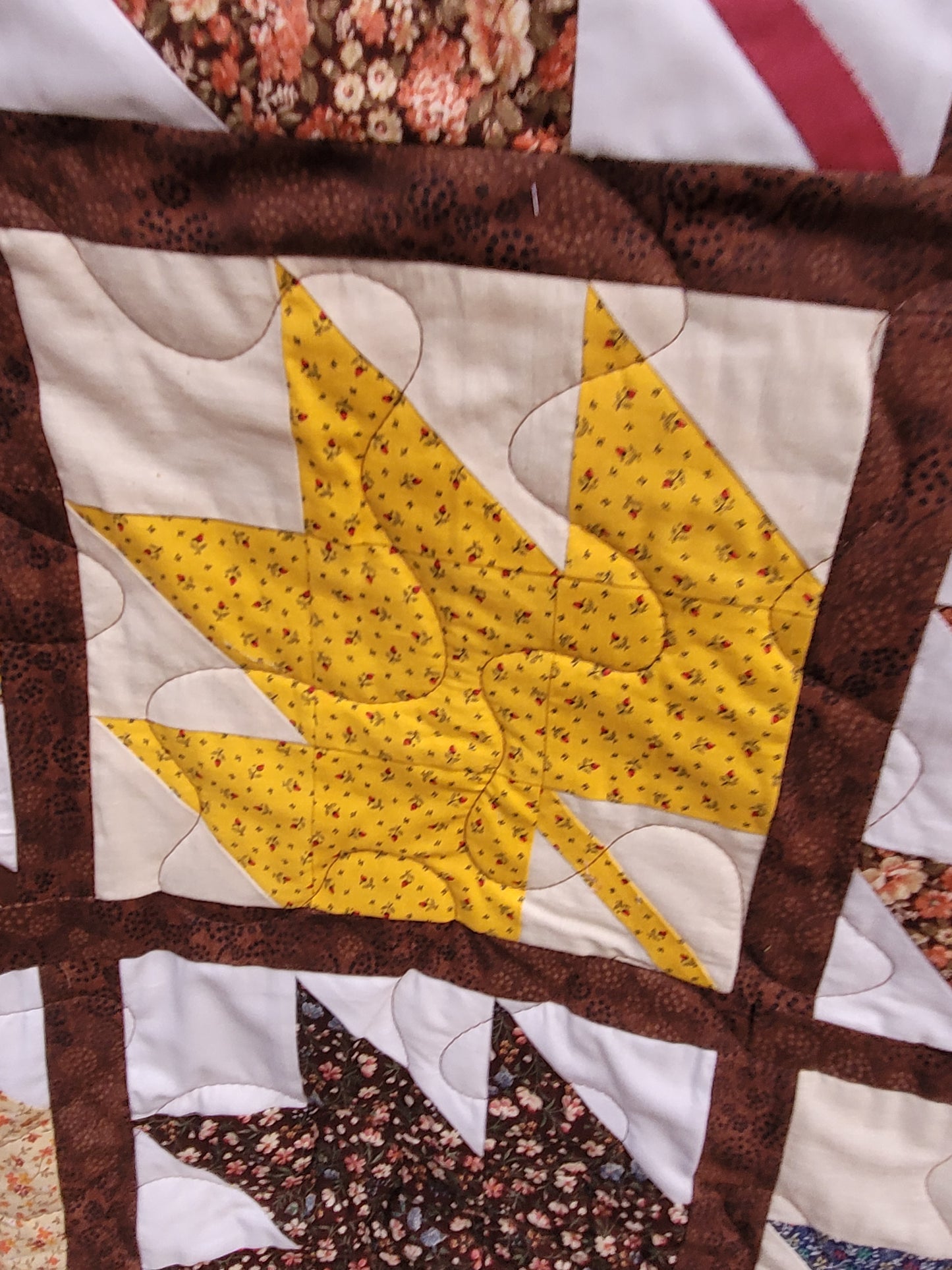 Handmade Maple Leaf Throw Blanket