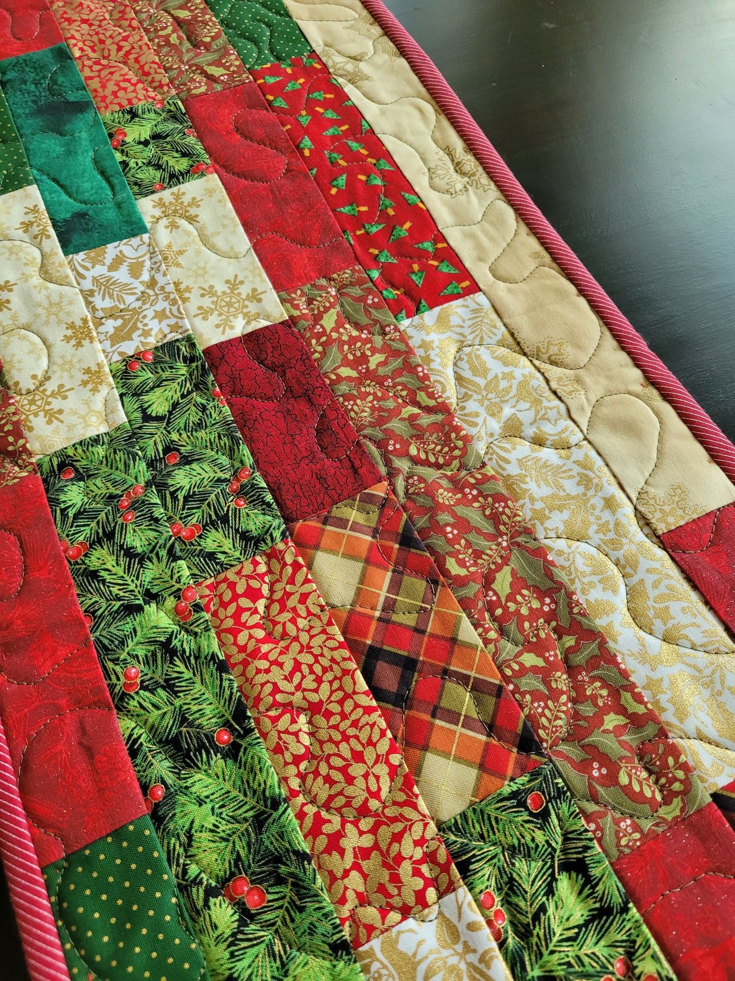 Handmade Patchwork Christmas Table Runner