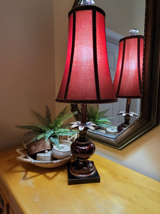 Vintage Lamp with Red Accents