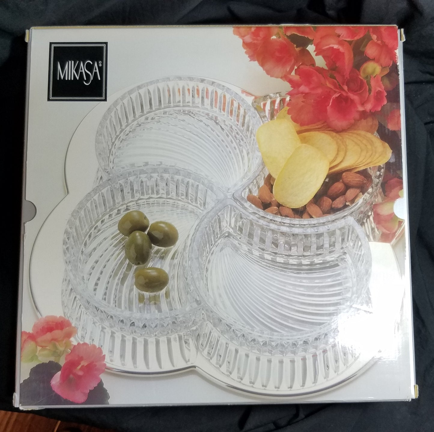 Mikasa Relish Tray with Silver Serving Charger