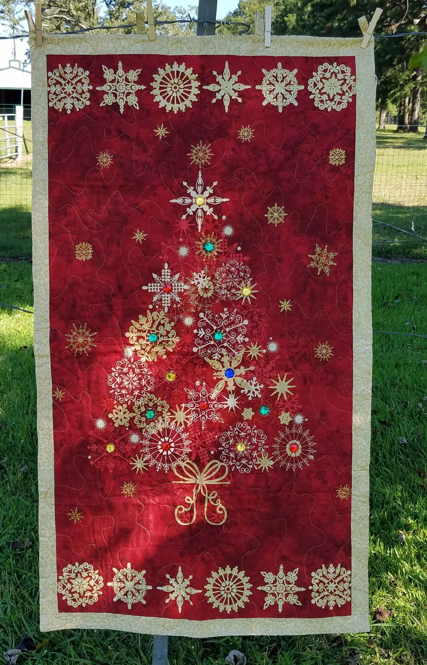 New! Jeweled Christmas Wall Hanging