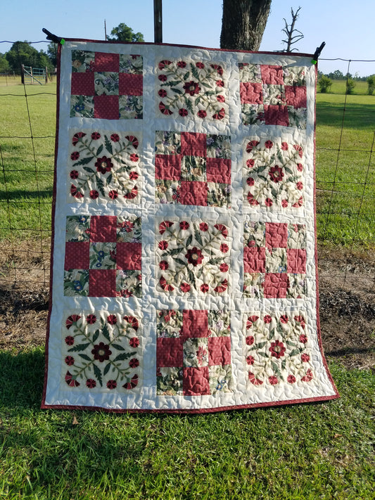 Diamond 9-Patch Quilted Throw