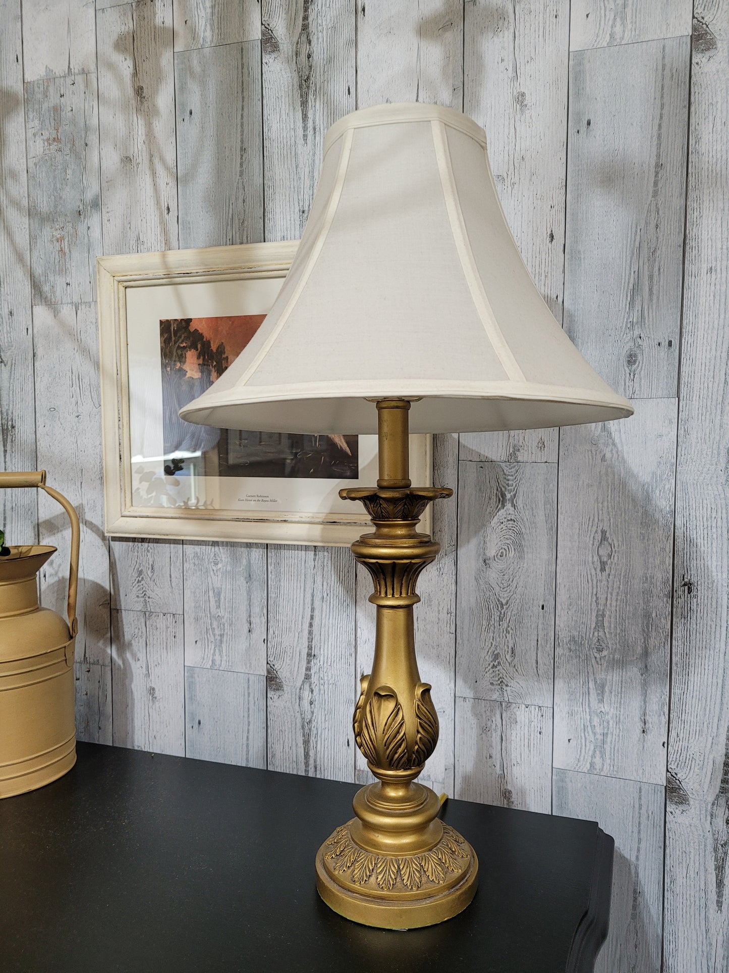 Golden Pedestal Lamp